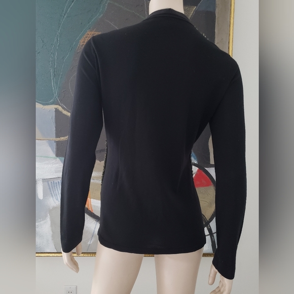 Elie Tahari | Tweed and Merino Zip-front Sweater - Picture 2 of 9